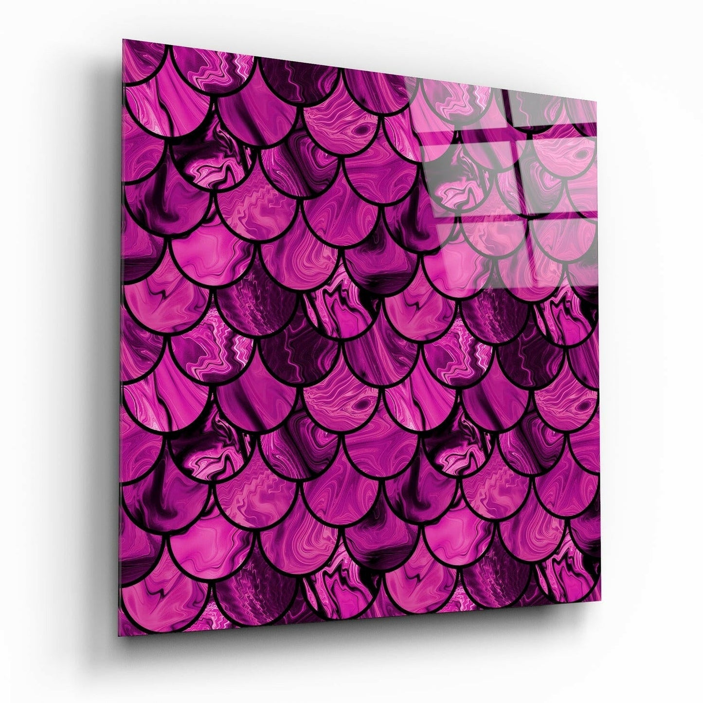 Fish Scale glass wall art tempered glass print