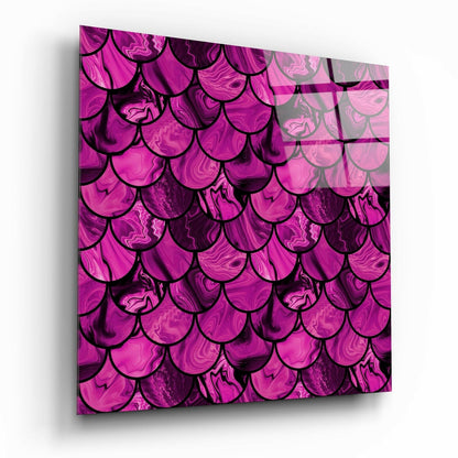 Fish Scale glass wall art tempered glass print