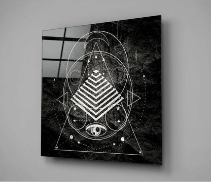 Lines of the Triangle Glass Wall Art