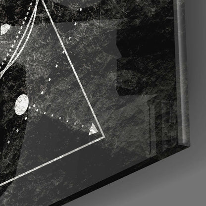 Lines of the Triangle Glass Wall Art