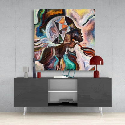 Mindful Meditation Glass Wall Art