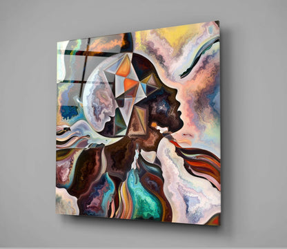 Mindful Meditation Glass Wall Art