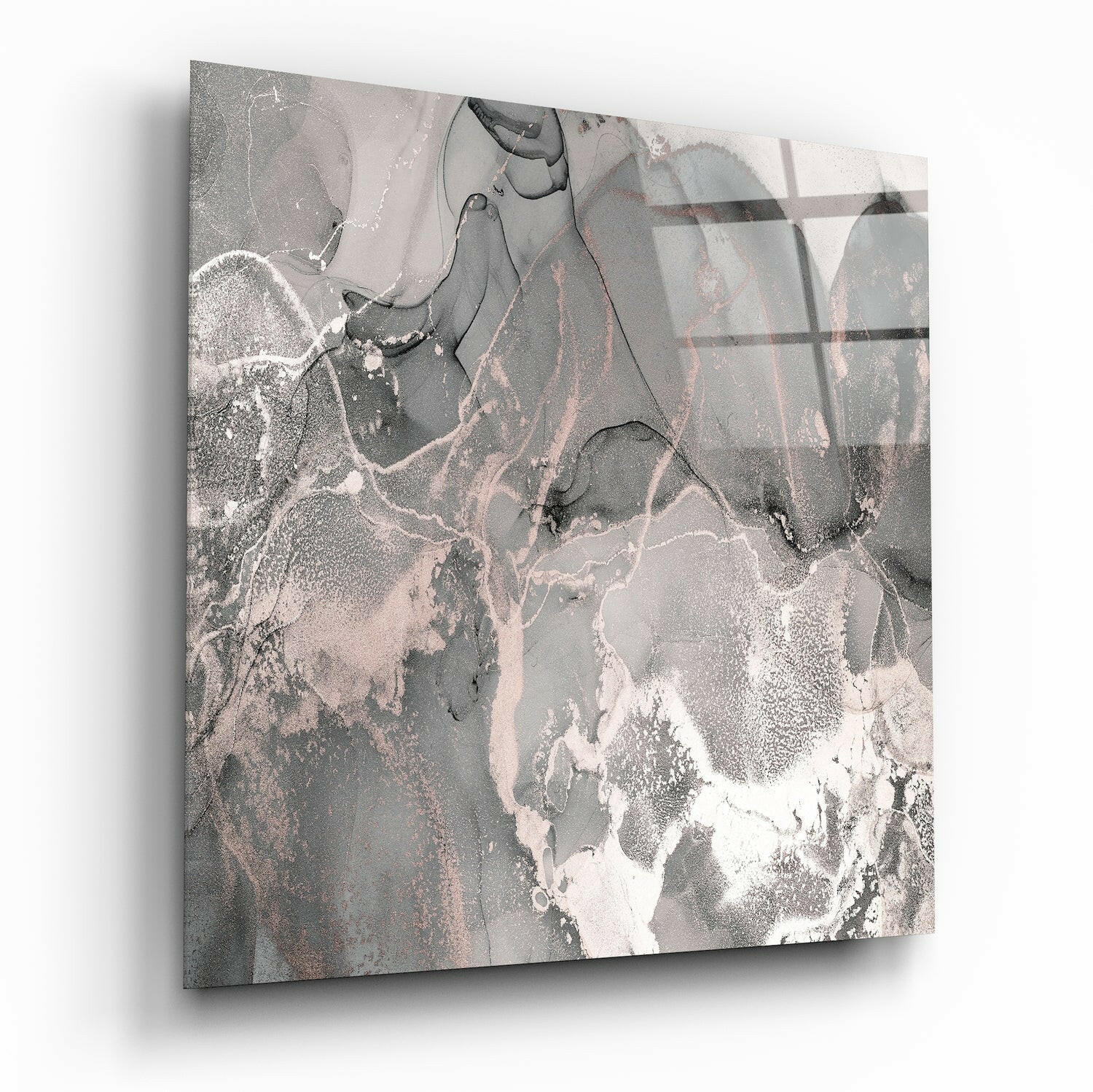 Abstract glass wall art print