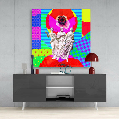 Sculpture Glass Wall Art
