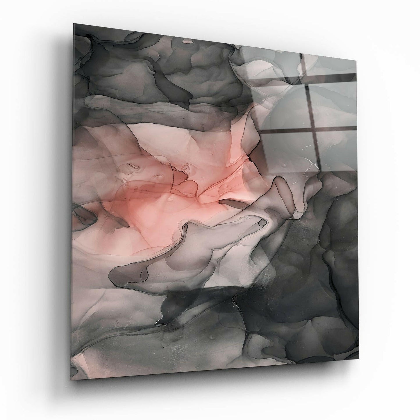 Abstract glass wall art print