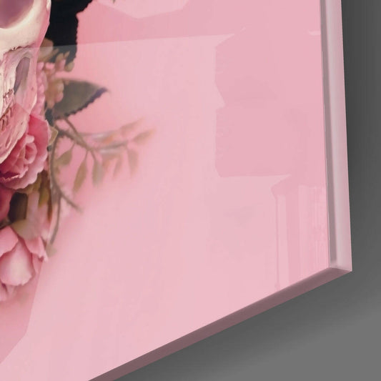 Flower Head Glass Wall Art