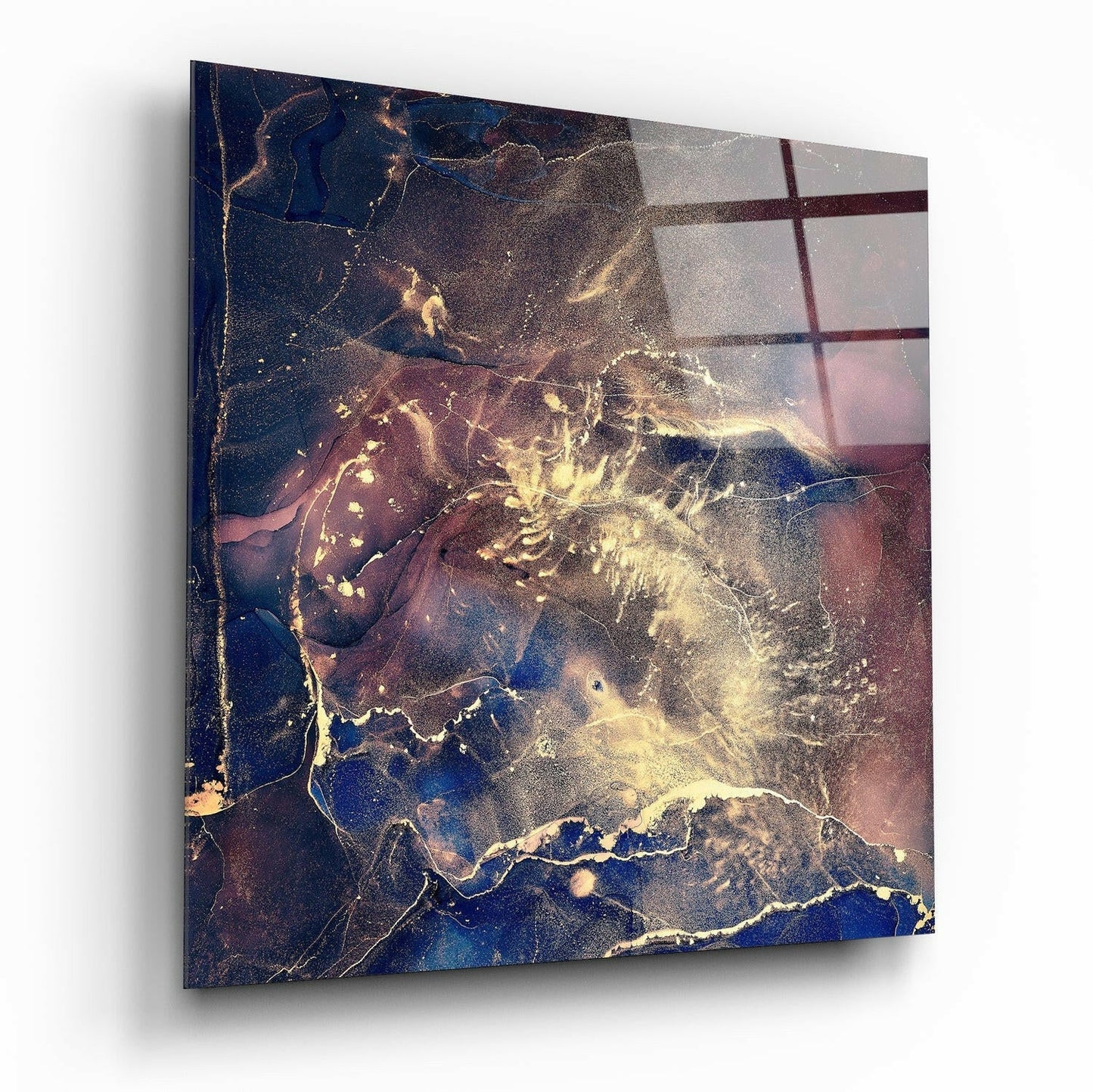 Abstract glass wall art print