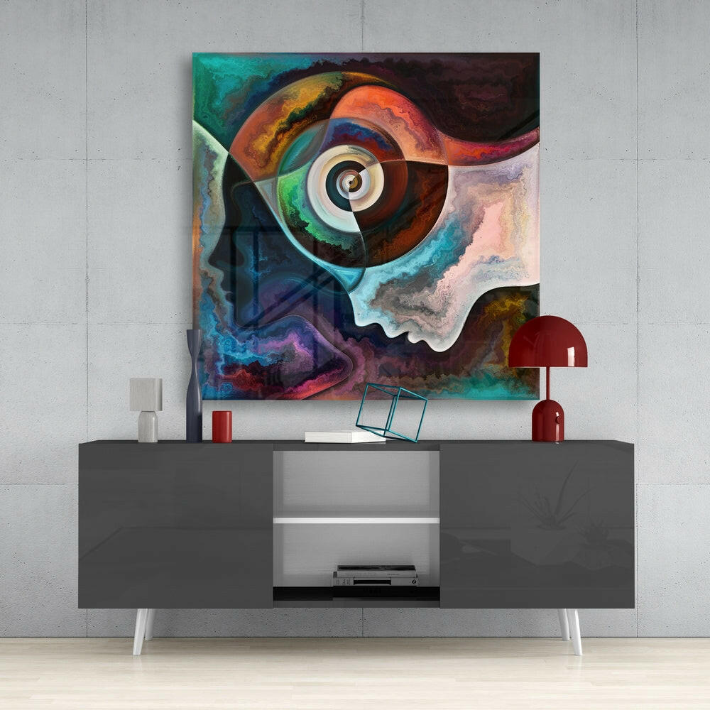 Meditation Lotus Glass Wall Art
