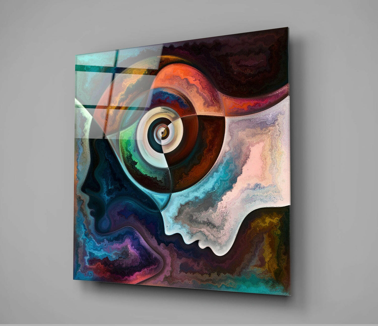 Meditation Lotus Glass Wall Art