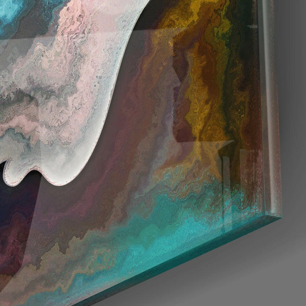 Meditation Lotus Glass Wall Art