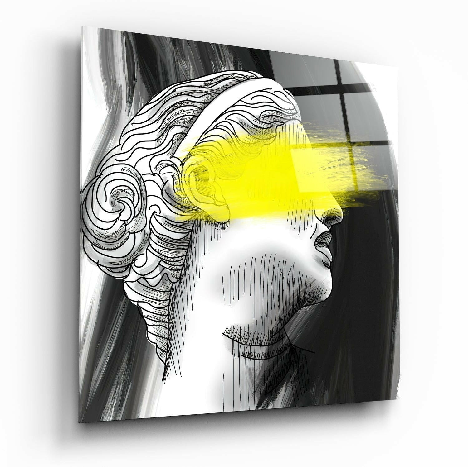 Uncertain Direction abstract glass wall art