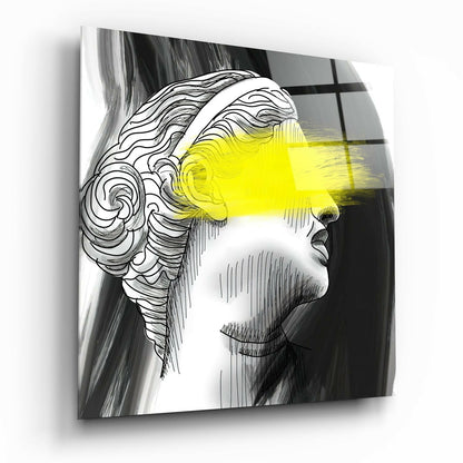 Uncertain Direction abstract glass wall art