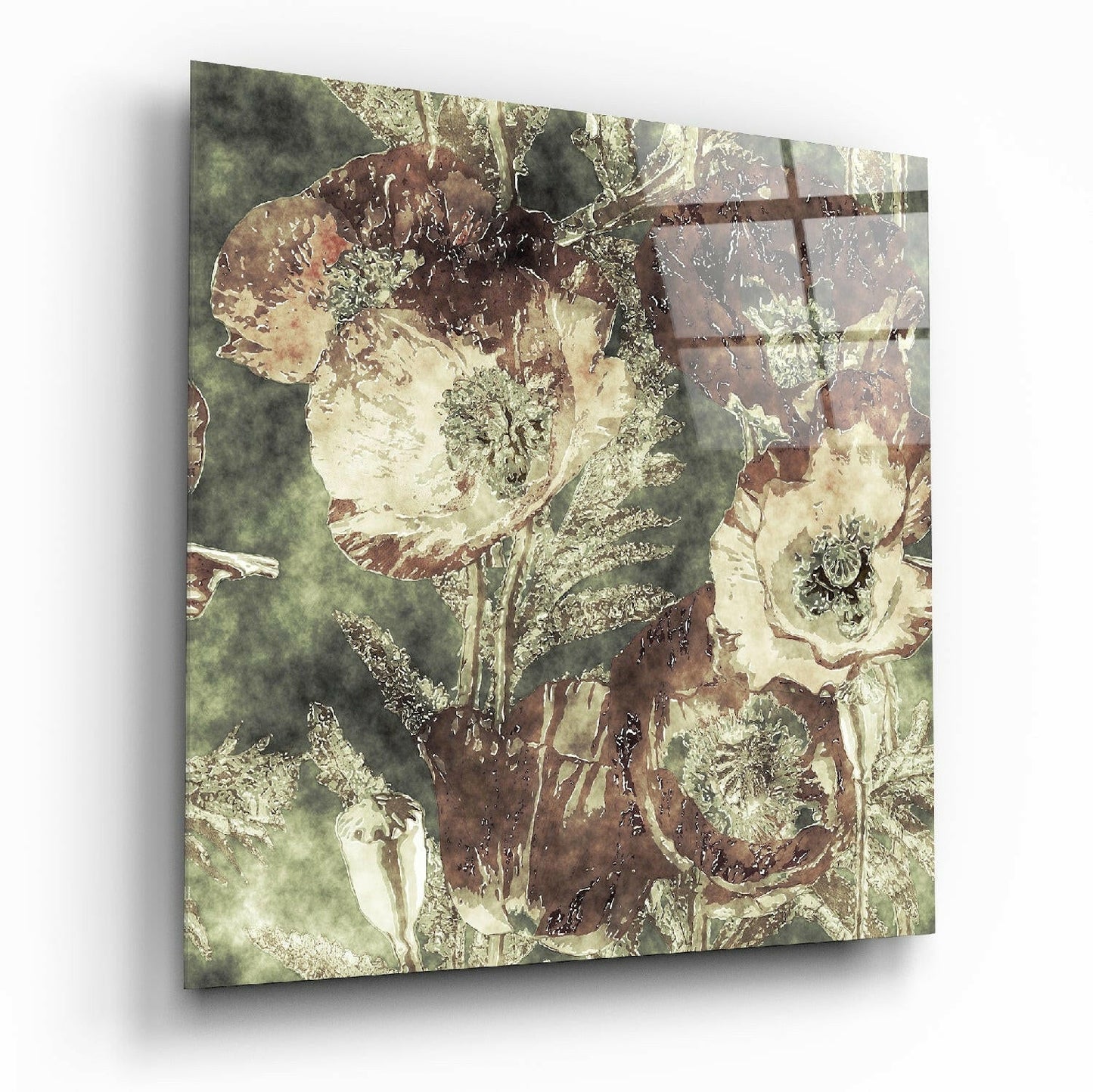 Abstract glass wall art print