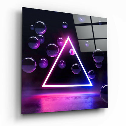 Triangle glass wall art