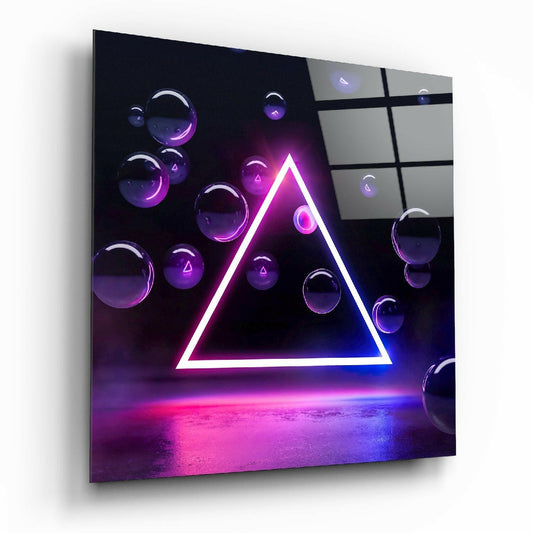 Triangle glass wall art