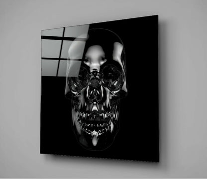Skull Motif Glass Wall Art