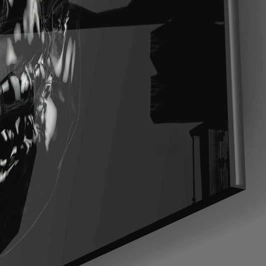 Skull Motif Glass Wall Art