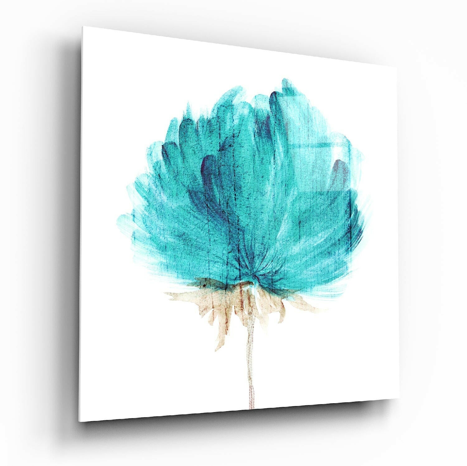 Floral Watercolor Glass Wall Art