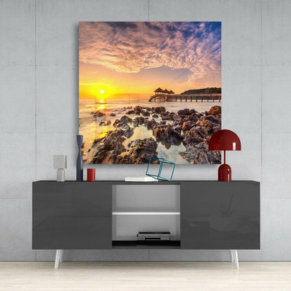 Sunrise Glass Wall Art
