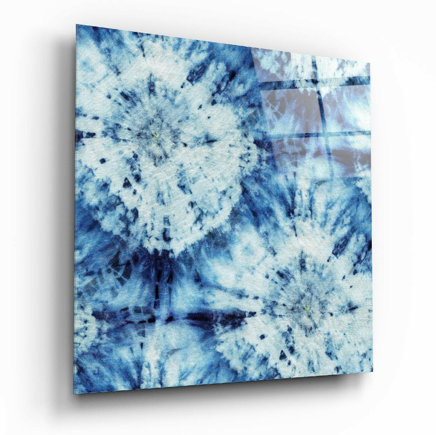 Blue Pattern glass wall art