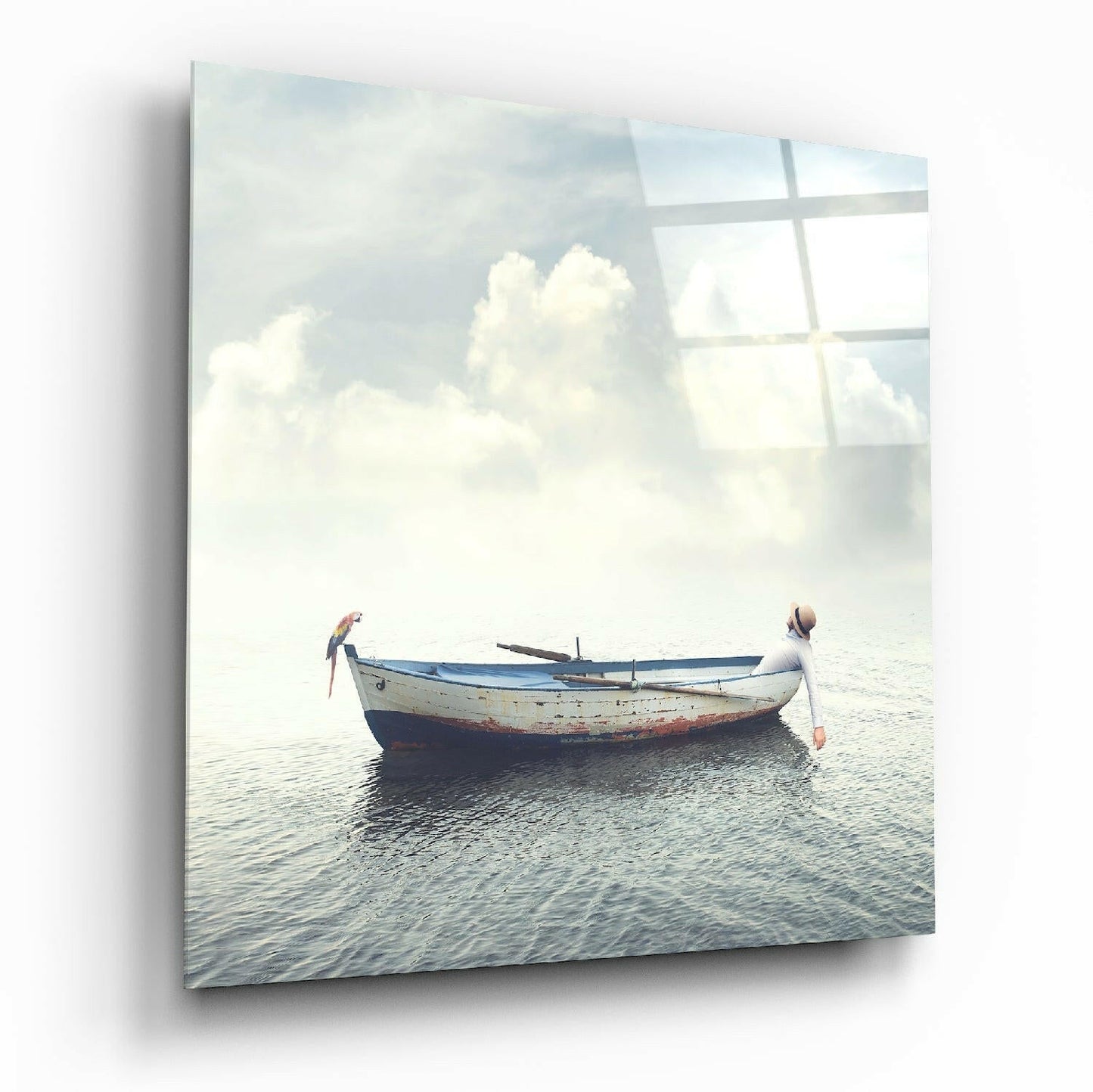 Marine glass wall art