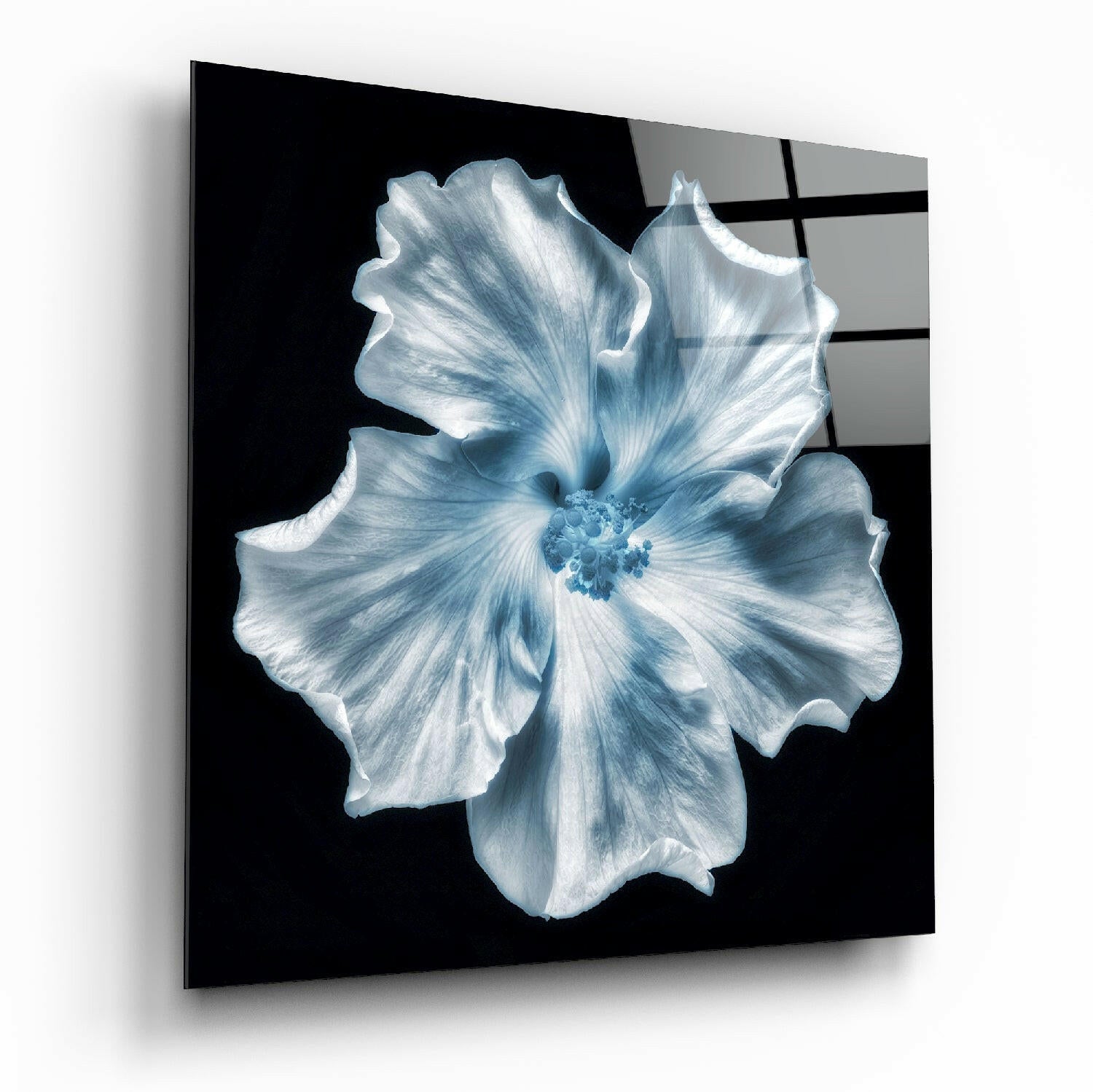 Flower glass wall art floral design