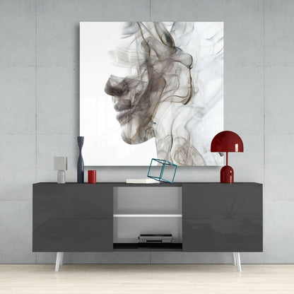 Smoke Face Glass Wall Art