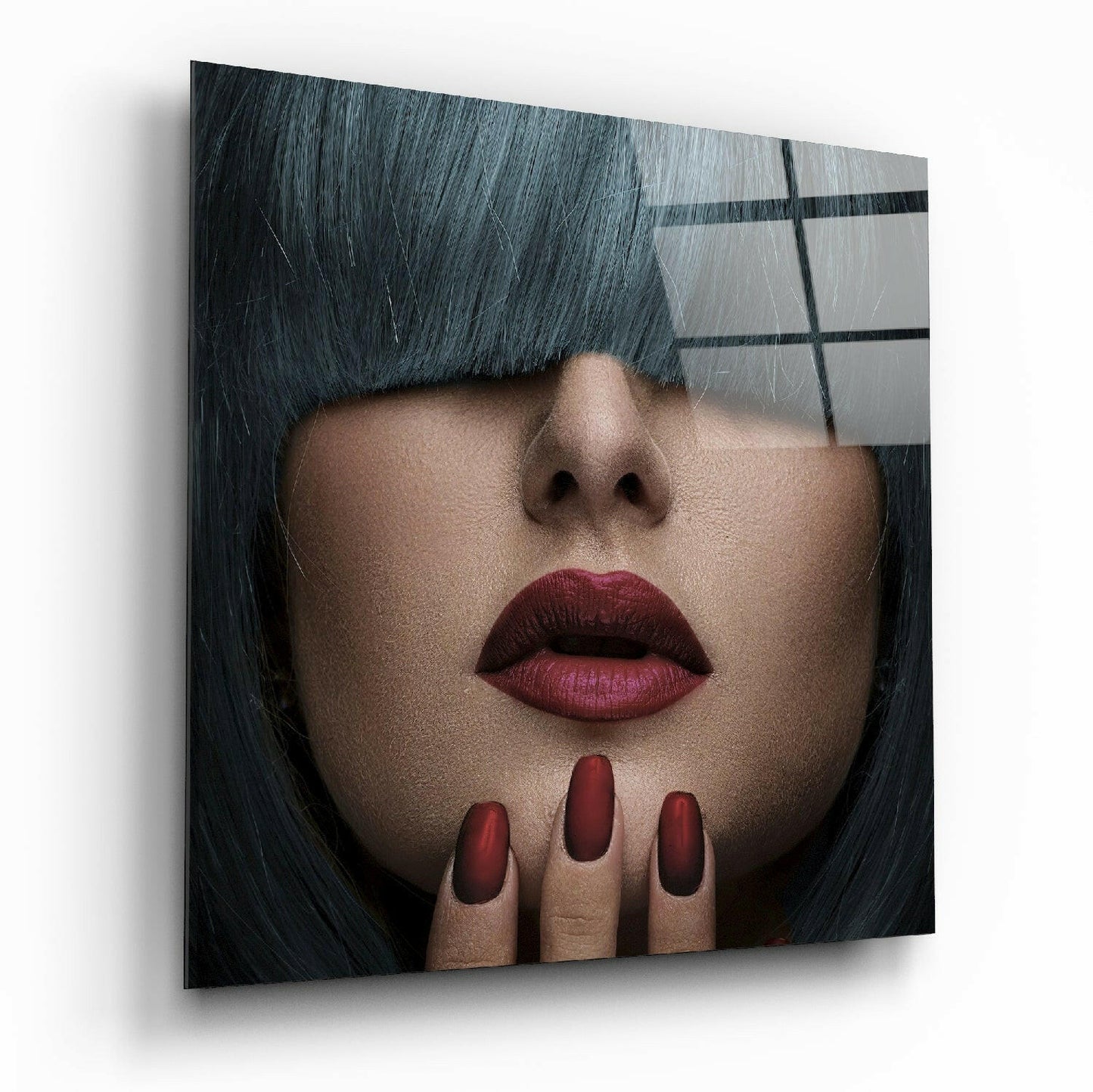 Bangs glass wall art