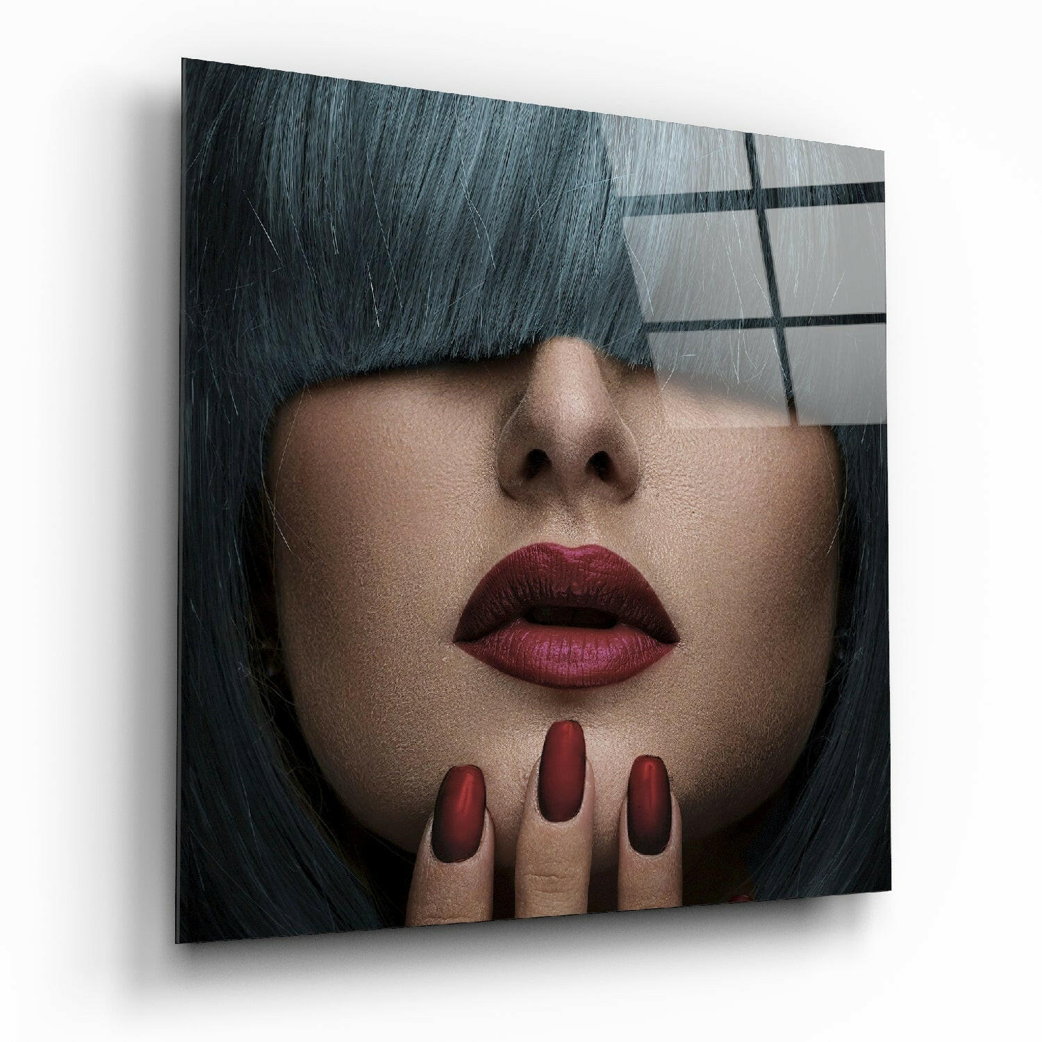 Bangs glass wall art
