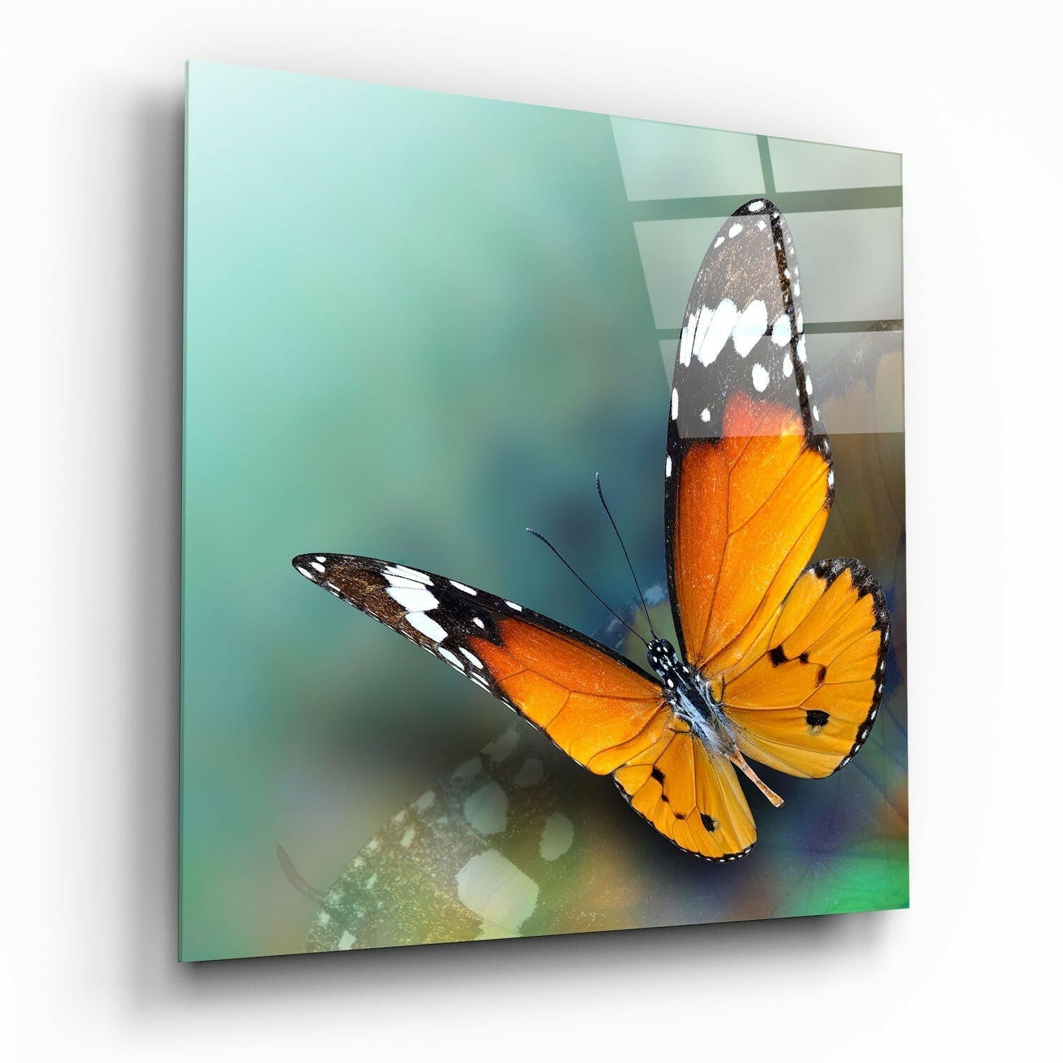 Butterfly glass wall art