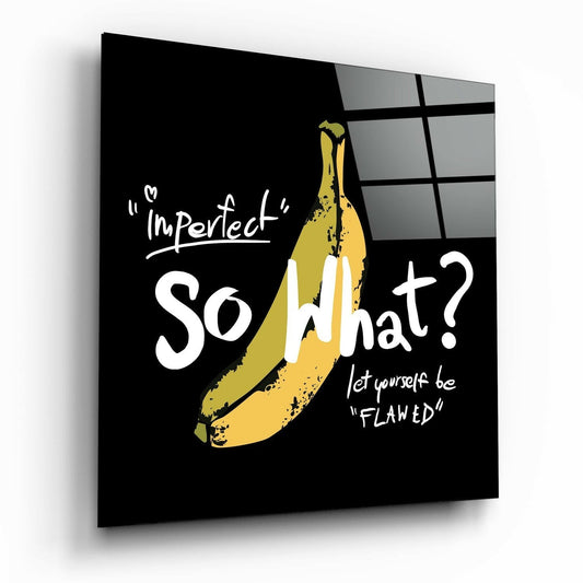 So What glass wall art statement piece