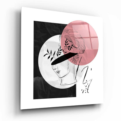 Flower Thoughts floral glass wall art