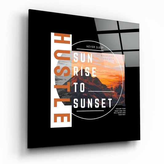 From Sunrise To Sunset Glass Wall Art printed on tempered glass