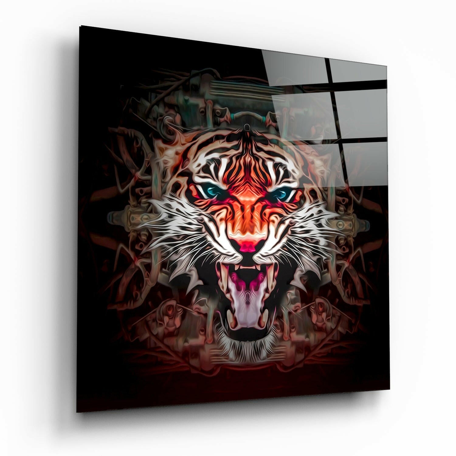 The Punishment Of The Lion Glass Wall Art printed on tempered glass