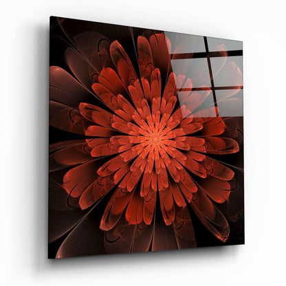 Flower Glass Wall Art printed on tempered glass