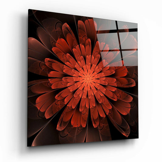 Flower Glass Wall Art printed on tempered glass
