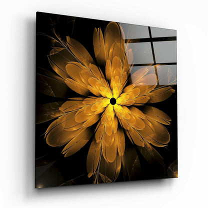 Flower Glass Wall Art printed on tempered glass
