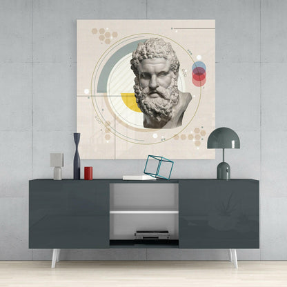 Statue Glass Wall Art