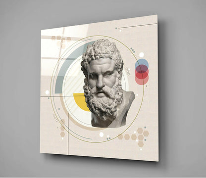 Statue Glass Wall Art