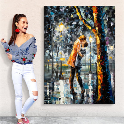 Kaleidoscope Kiss Romantic Abstract Canvas Wall Art