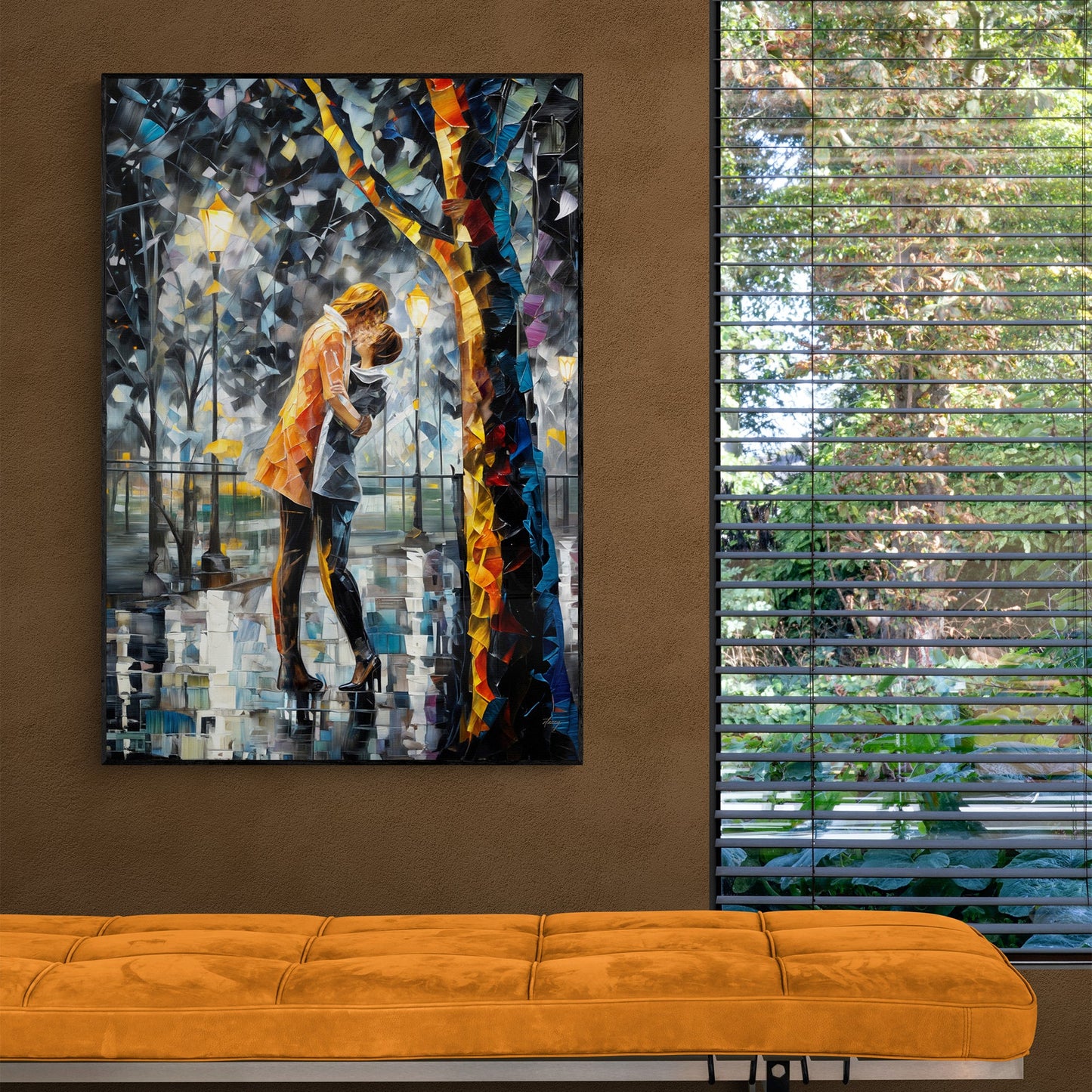 Kaleidoscope Kiss Romantic Abstract Canvas Wall Art