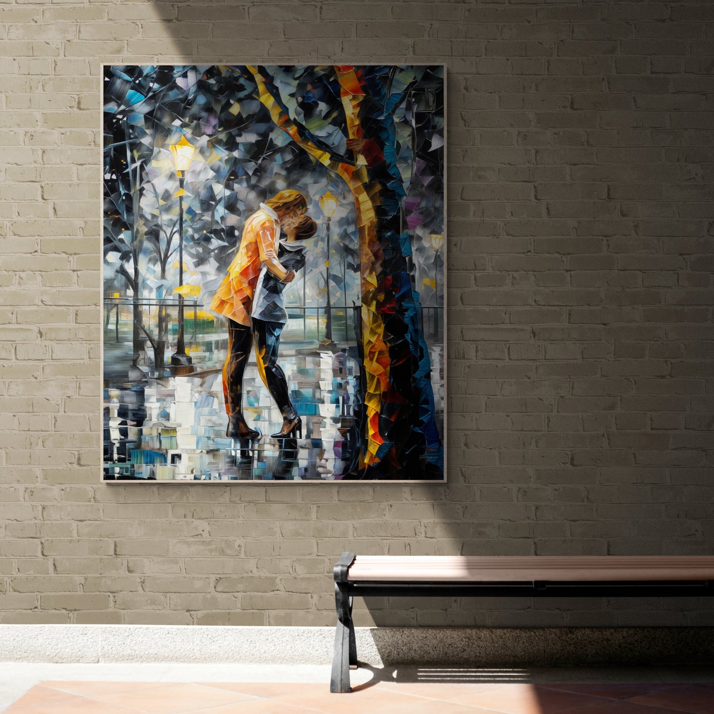 Kaleidoscope Kiss Romantic Abstract Canvas Wall Art