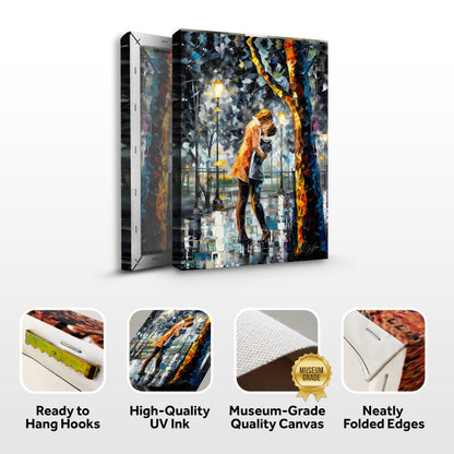 Kaleidoscope Kiss Romantic Abstract Canvas Wall Art
