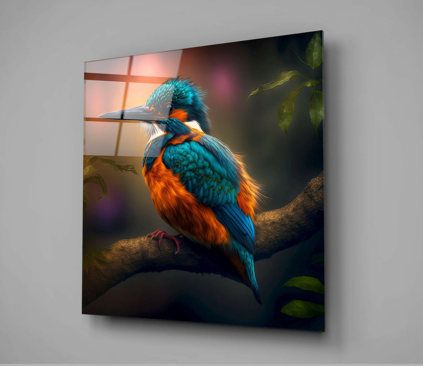 Kingfisher Glass Wall Art