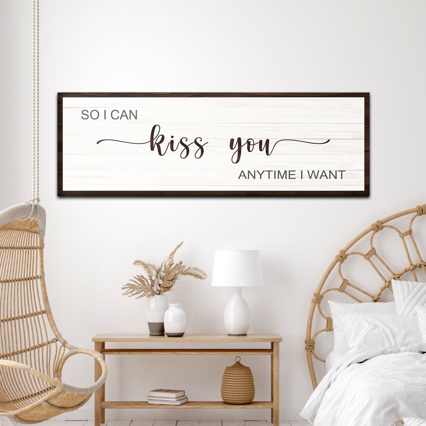 So I Can Kiss You Anytime Couple Canvas Sign