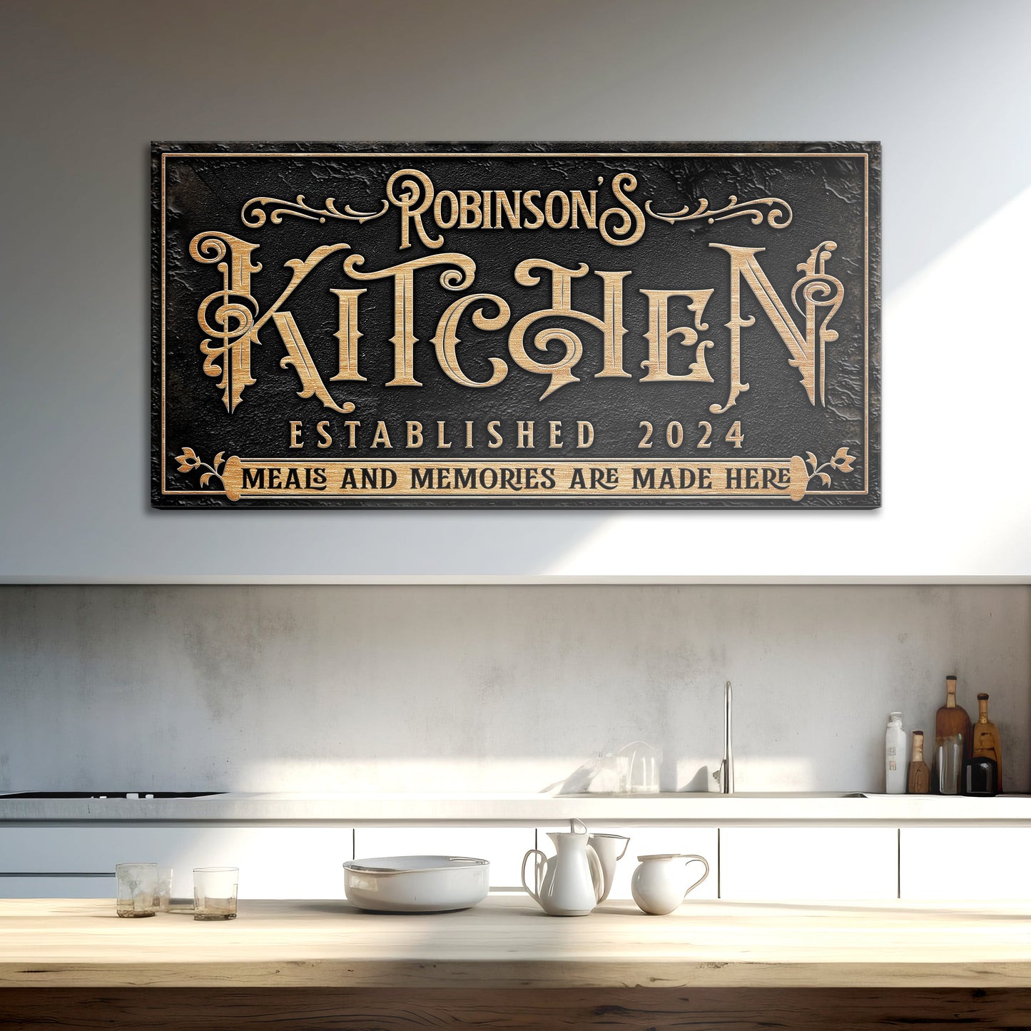 Kitchen canvas wall art sign - premium gallery wrapped made in USA ready to hang