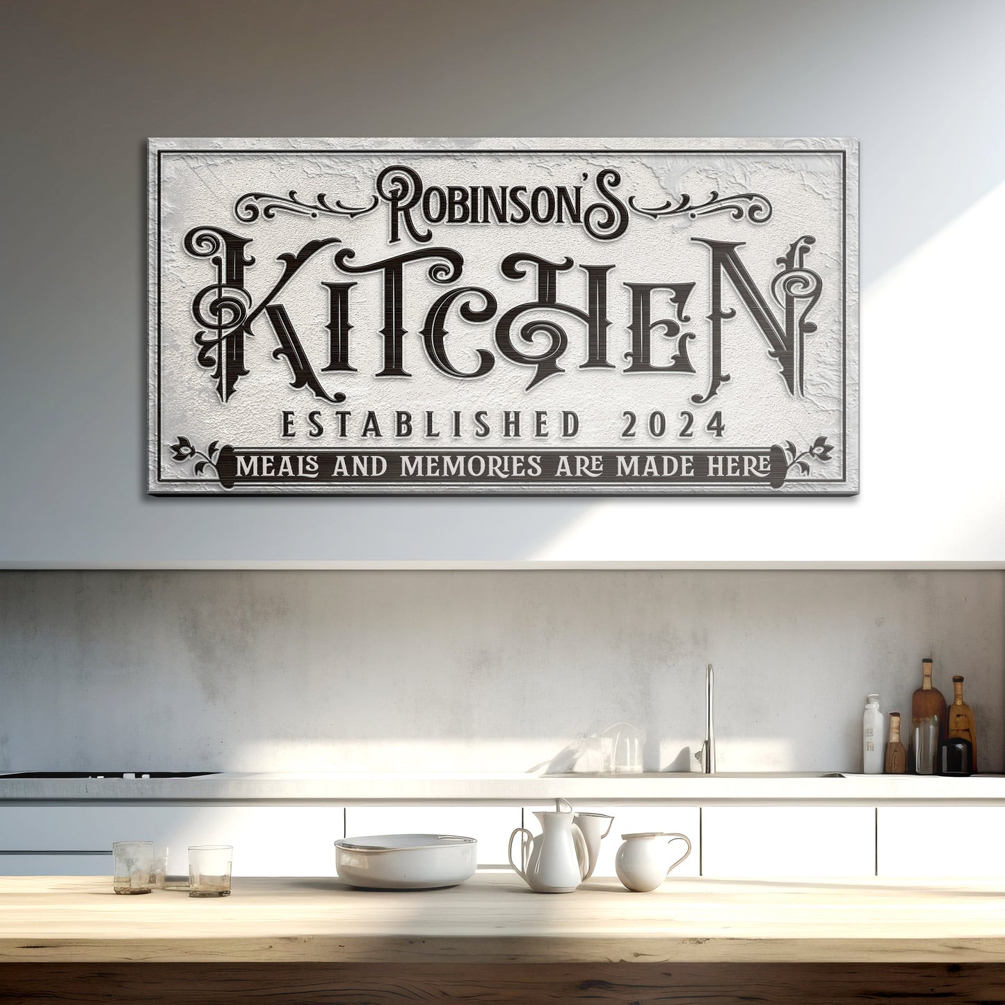 Kitchen decor canvas wall sign - UV-resistant ink gallery wrapped made in USA