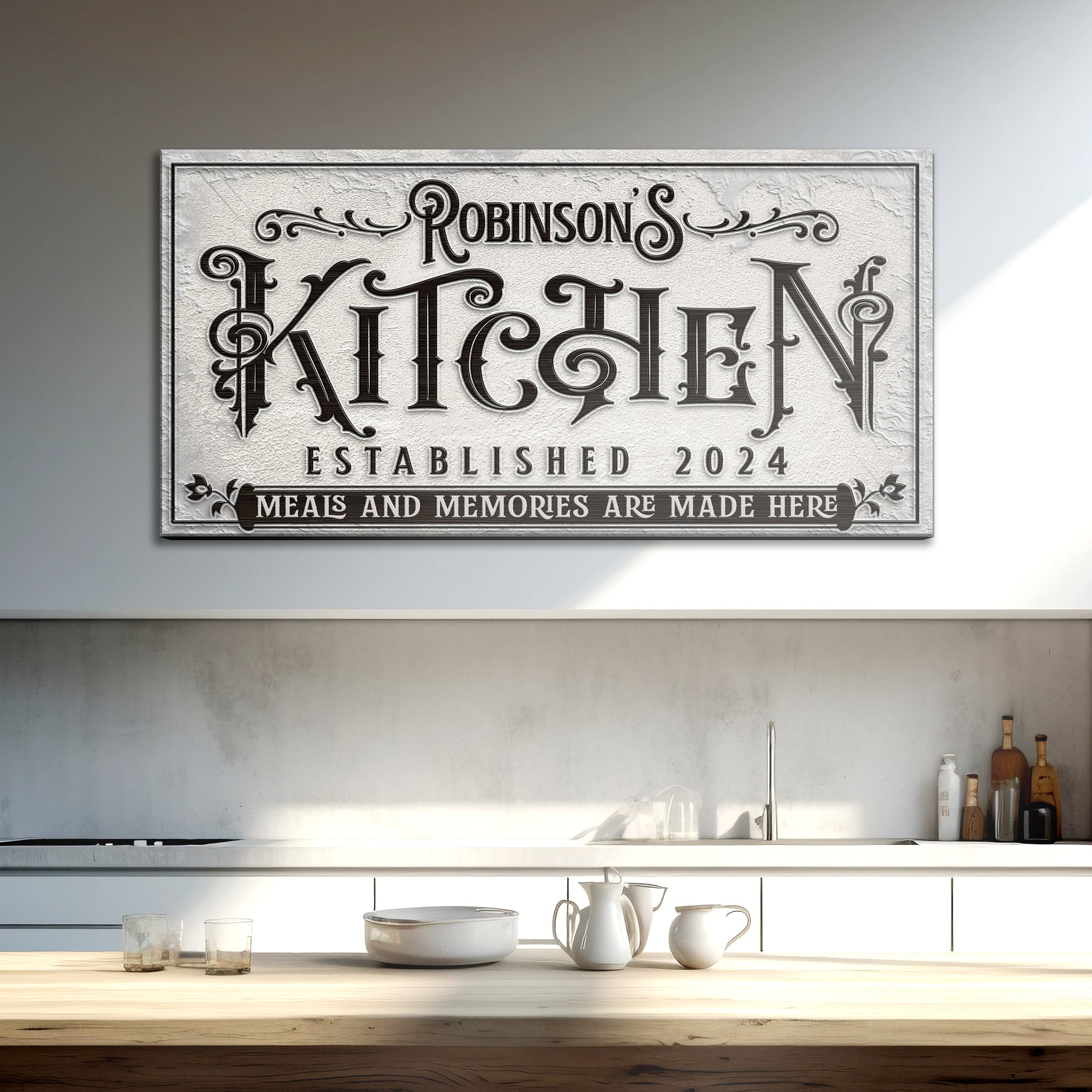 Kitchen decor canvas wall sign - UV-resistant ink gallery wrapped made in USA
