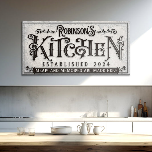 Kitchen decor canvas wall sign - UV-resistant ink gallery wrapped made in USA
