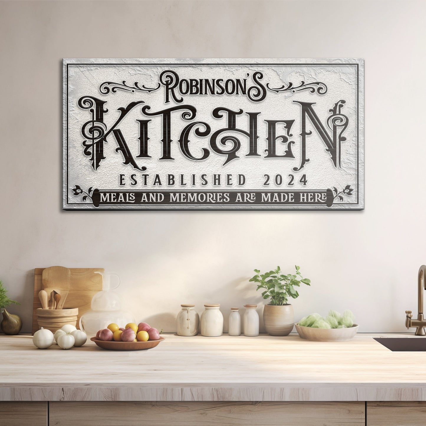 Kitchen Decor Canvas Wall Sign